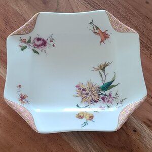 Haviland & Co Limoges Floral Folded-Corner Plate
